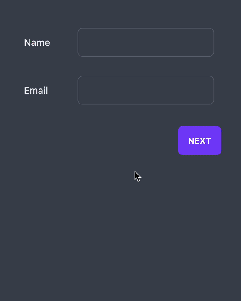 gif of form showing buttons only on proper steps