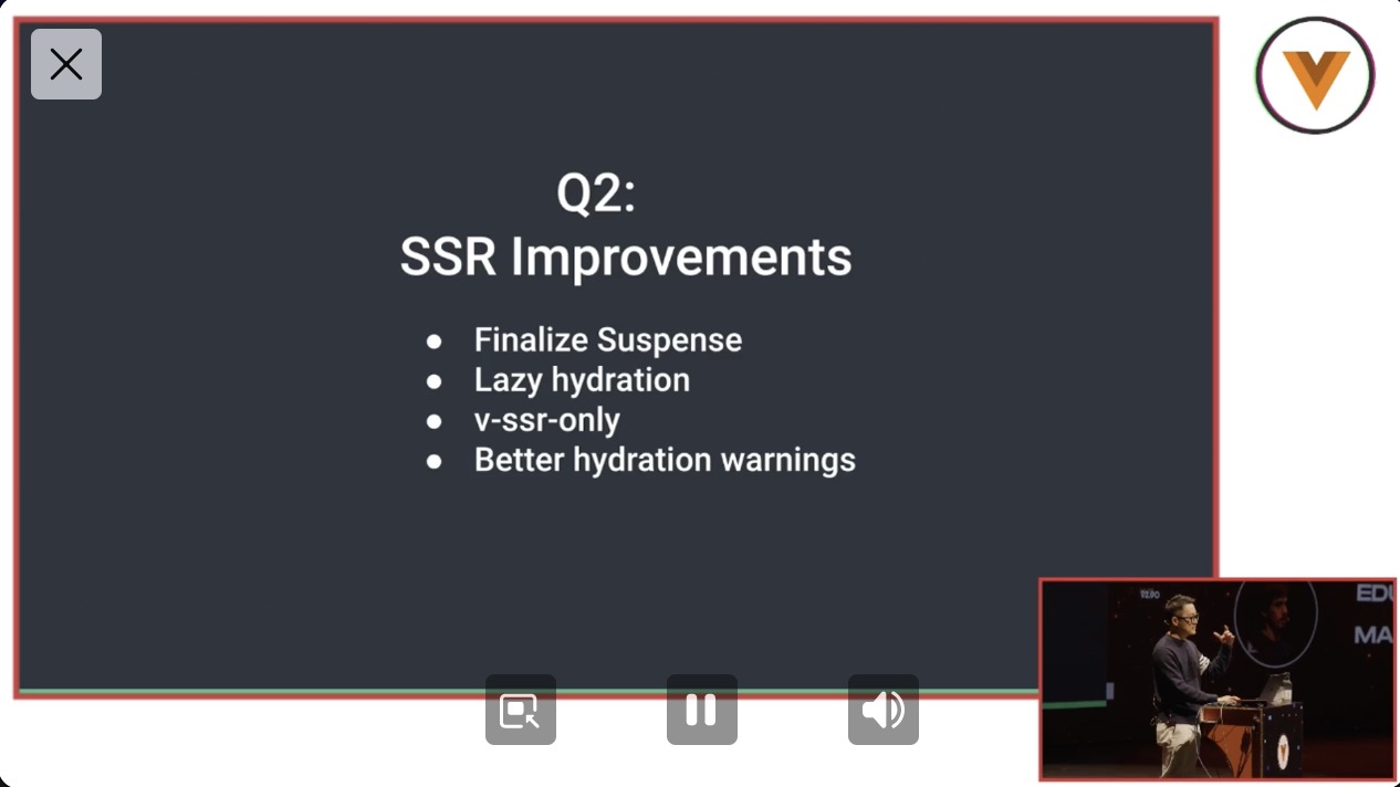 slide overviewing ssr improvements planned for Q2